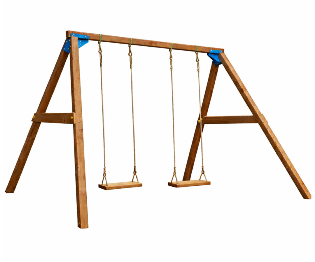 Kiik Freeswing 2-kohaline nelikantpuit (pruun immutus) kiigeistmetega