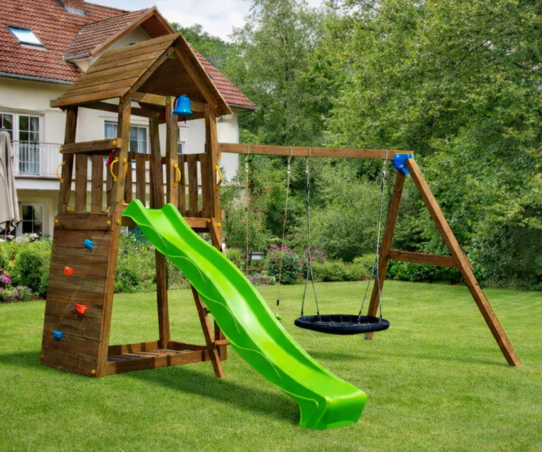 Mänguväljak Belvedere + kiigemoodul Swing (immutatud) liumäega