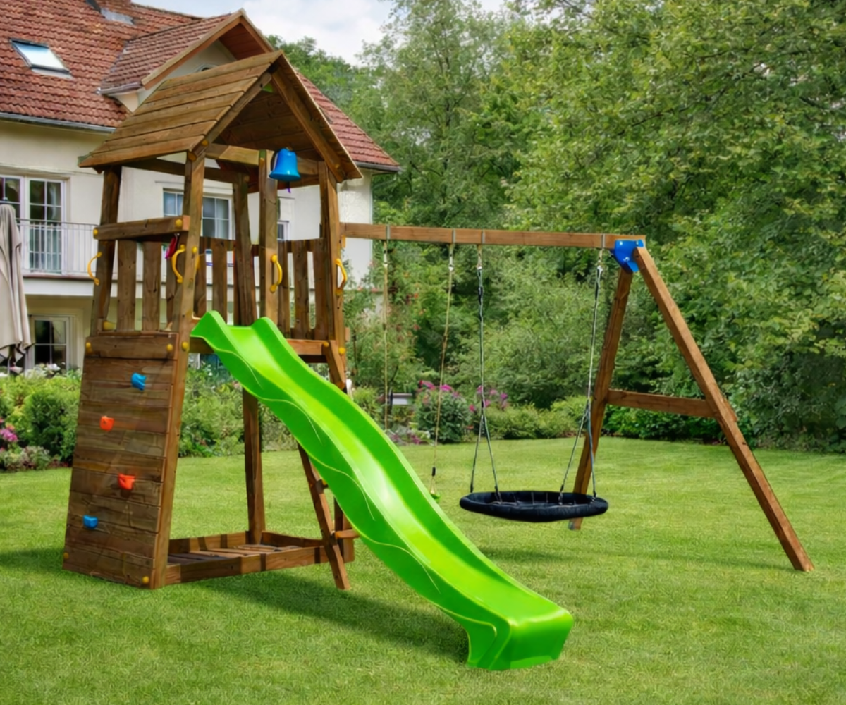 Mänguväljak Belvedere + kiigemoodul Swing (immutatud) liumäega