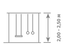 Mänguväljaku ronimisköis 2m sõlmedega