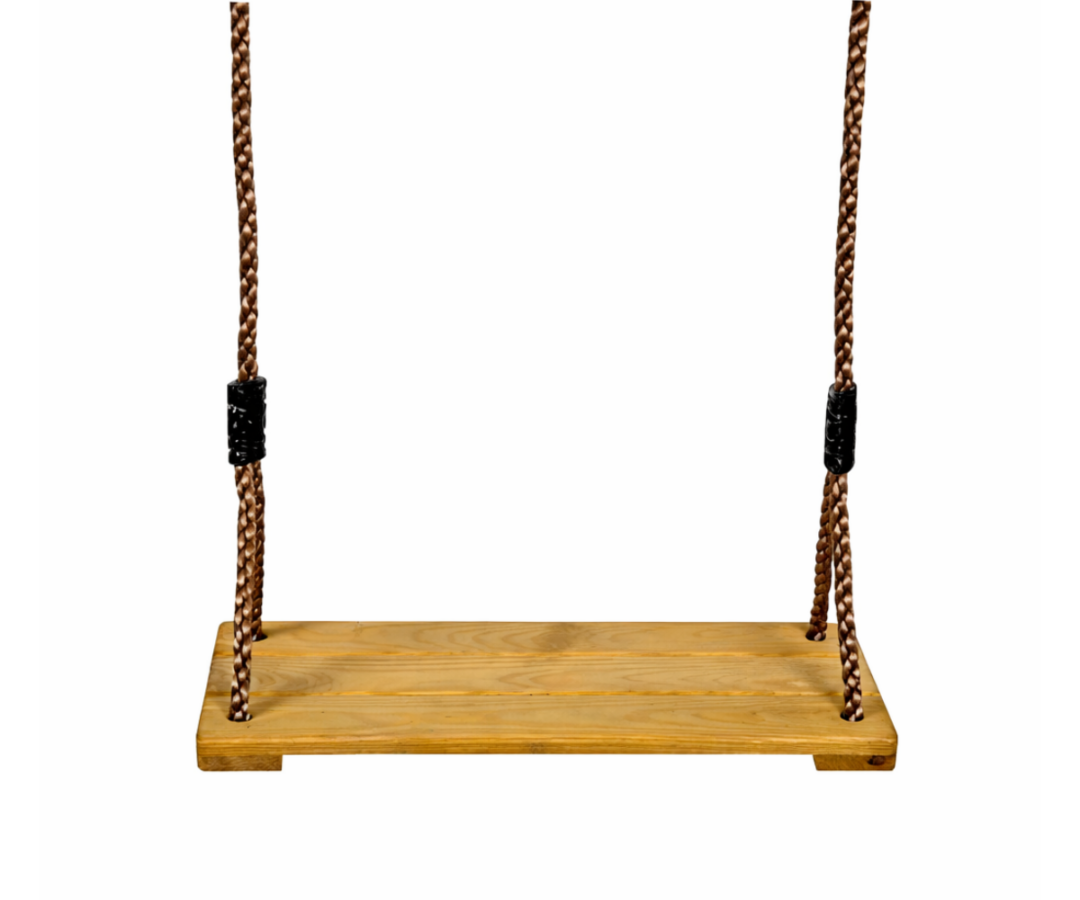 Klassikaline puidust kiigeiste paigaldatuna aiakiigele