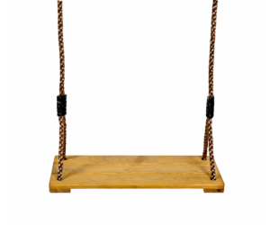 Klassikaline puidust kiigeiste paigaldatuna aiakiigele