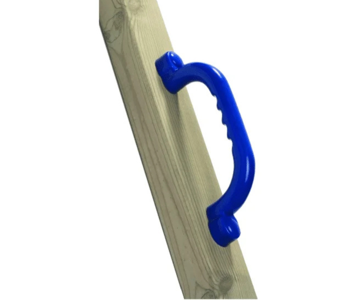 Plastikust sinised käepidemed ronimisraamile