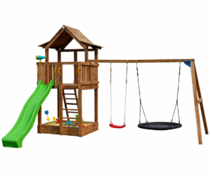 Mänguväljak Pagoda + kiigemoodul Swing (immutatud) pesakiigega