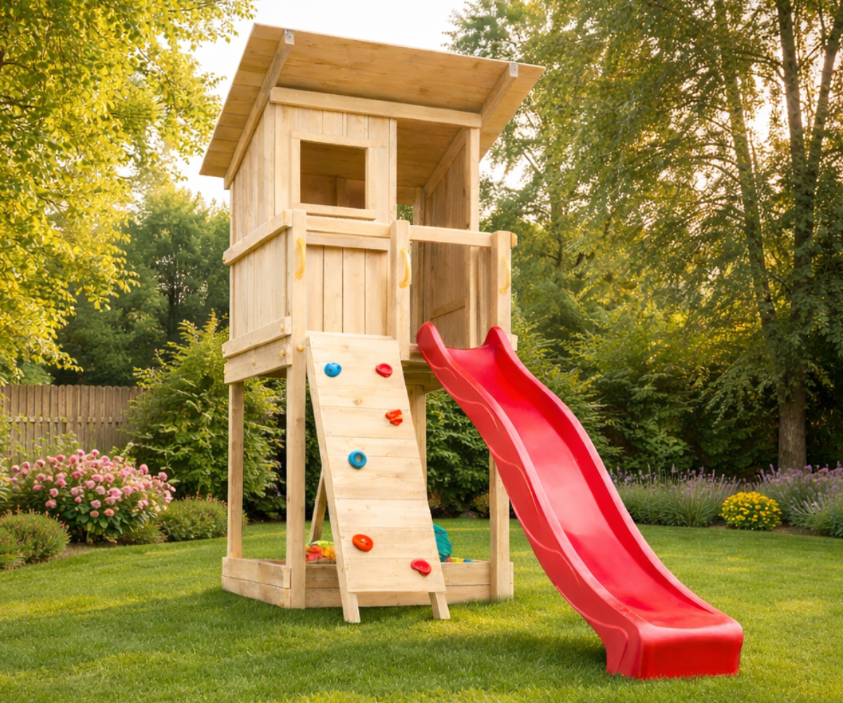 Mänguväljak Beach Hut (naturaalne) koduhoovis