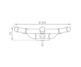 Rooliratas 35cm kollane