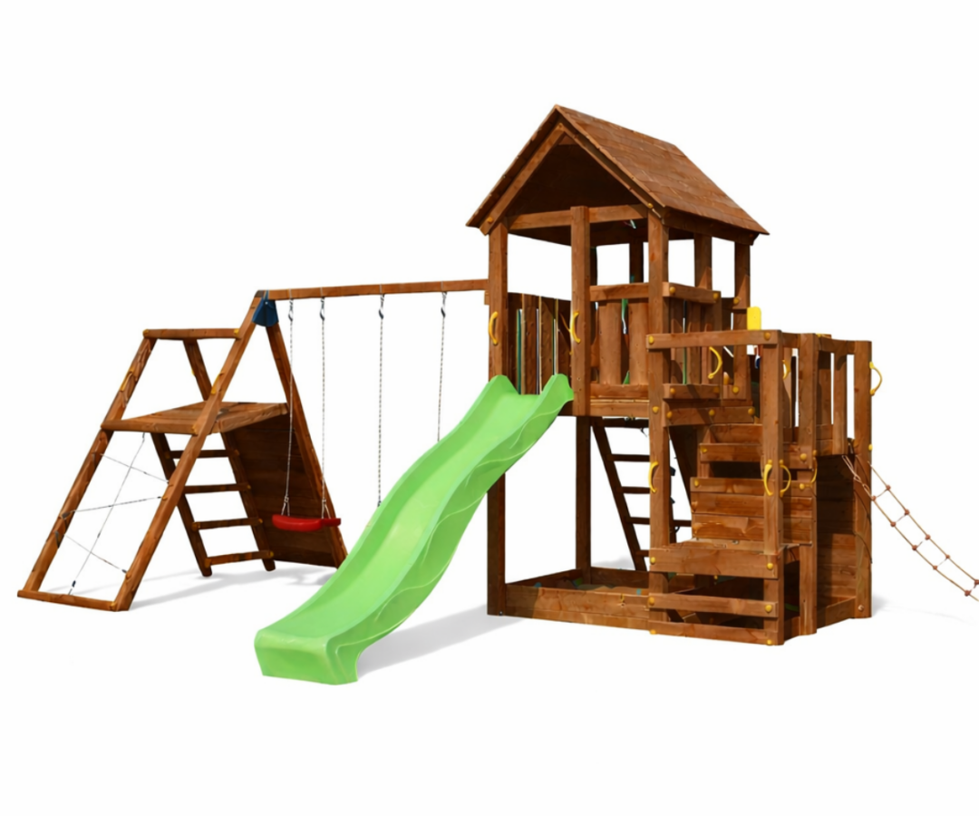 Mänguväljak Penthouse + ronimismoodul Challenger (immutatud) liumäega