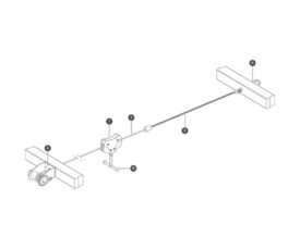 Liugtrossi pidurdusvedru 1,5m (Ø10mm) trossile, KBT