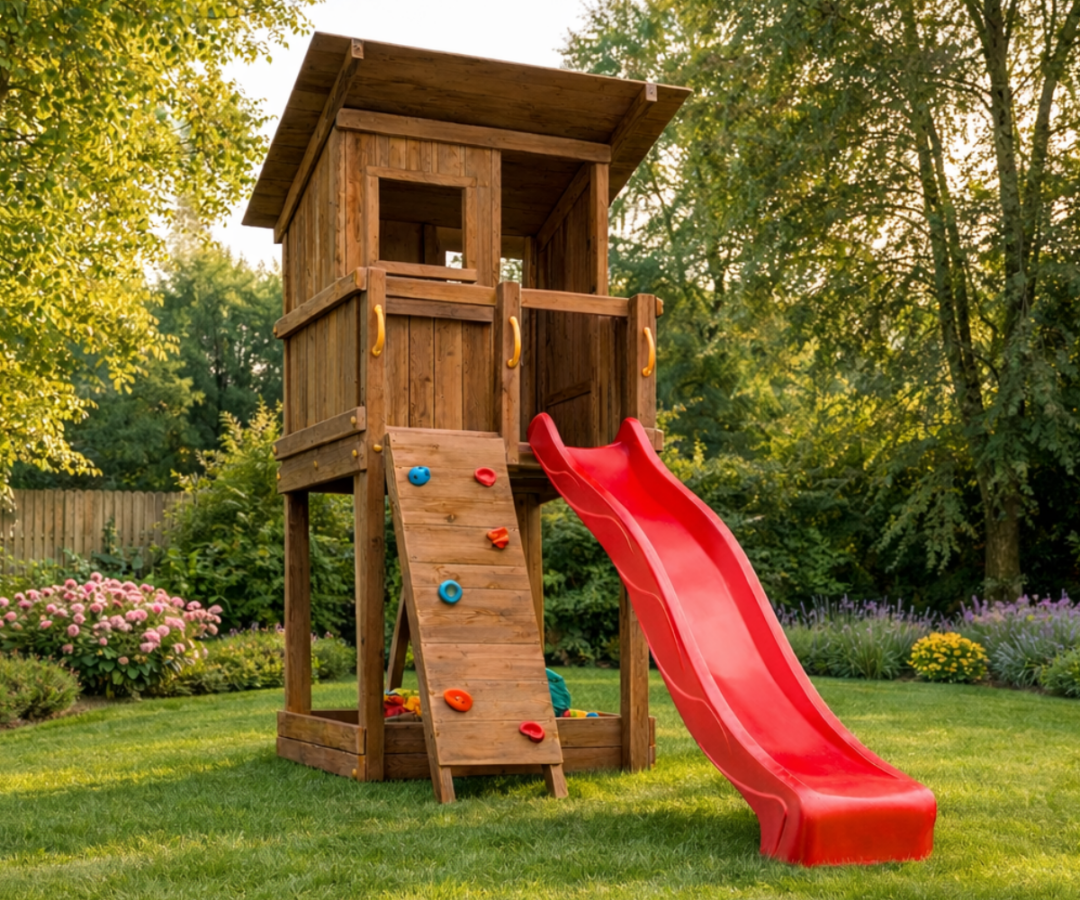 Mänguväljak Beach Hut (immutatud) koduhoovis