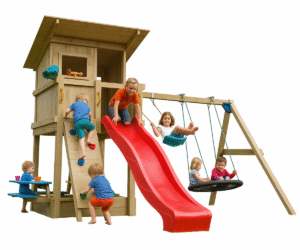 Mänguväljak Beach Hut + kiigemoodul Swing (naturaalne)