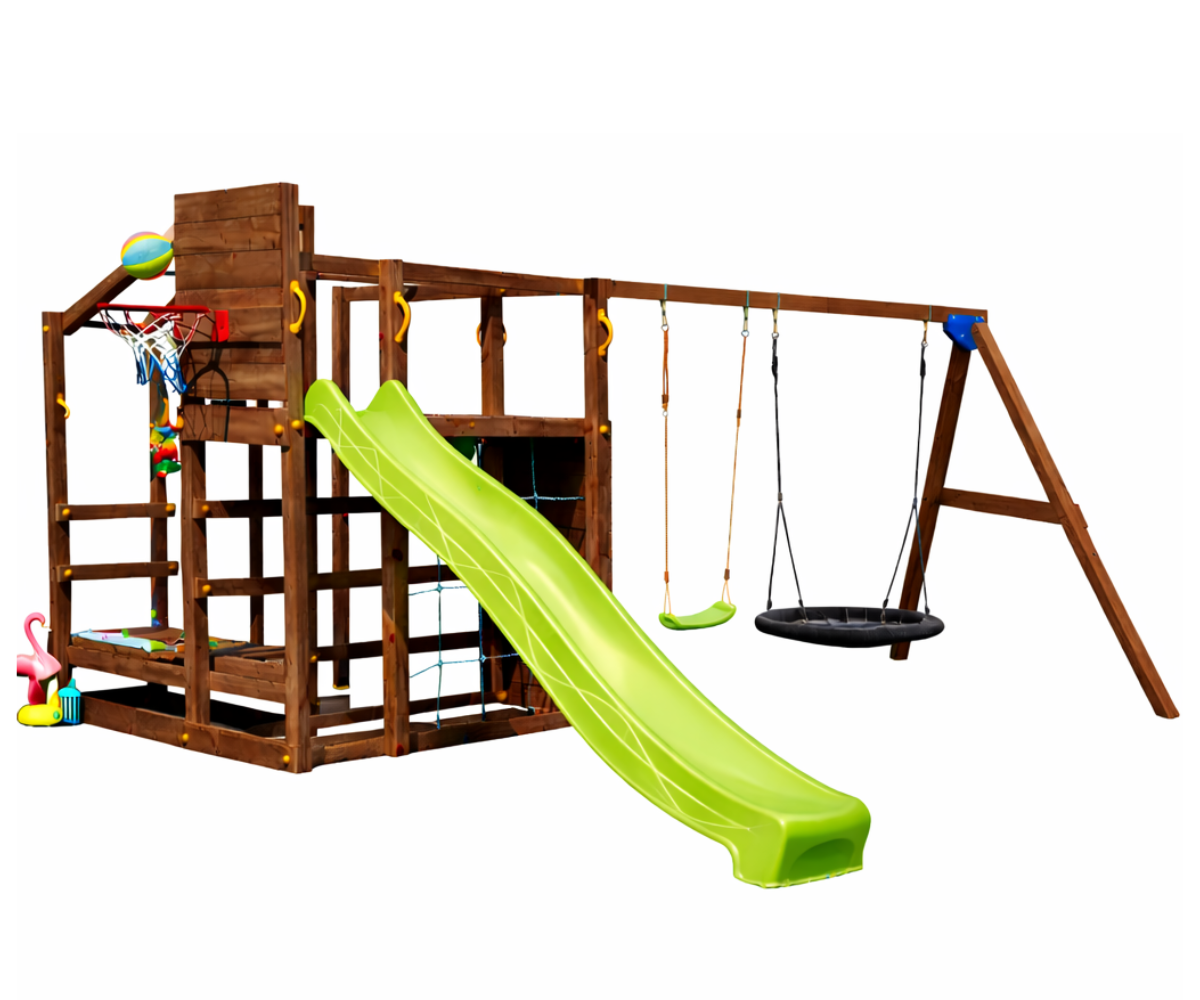 Mänguväljak Crossfit + kiigemoodul Swing (immutatud) liumäega