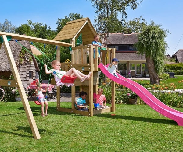 Mänguväljak Jungle Gym Cubby + kiigemoodul 2-Swing