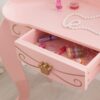 KidKraft meigilaud ja tool (buduaarilaud) lastele 'Princess Vanity', roosa