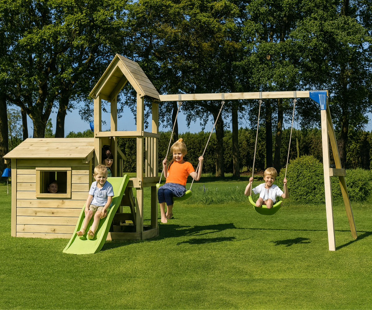 Mänguväljak Lookout + kiigemoodul Swing (naturaalne)