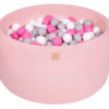 Pallimeri ümmargune Meow 90/40cm + 300 palli (roosa-erkroosa mix)
