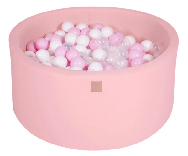 Pallimeri ümmargune Meow 90/40cm + 300 palli (roosa-õrnroosa mix)