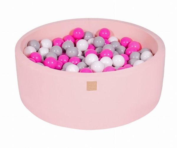 Pallimeri ümmargune Meow 90/30cm + 200 palli (roosa-heleroosa mix)