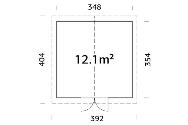 Aiakuur Lucas 12,1 m² (naturaalne)