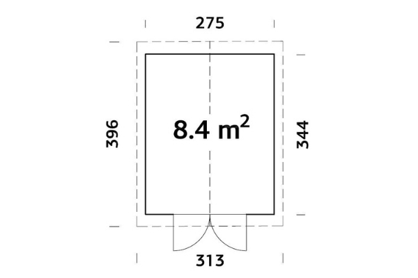 Aiakuur Martin 8,4 m² (naturaalne)