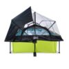 Katuse ja päikesevarjuga välibassein EXIT 'Lime' 220x150x65cm filterpumbaga, roheline
