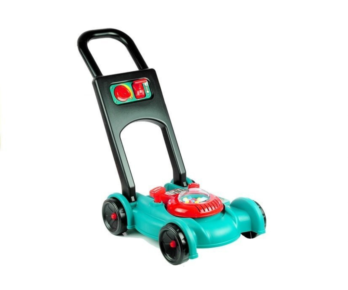 Väikese aedniku komplekt muruniiduki ja kiivriga 2