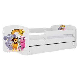 Lastevoodi 'Babydreams' voodikastiga 80x180, valge, loomaaed