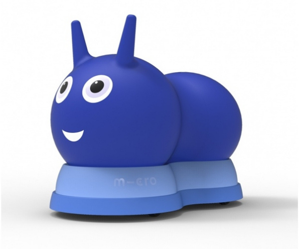 Micro hüppeloom + pöörlevate ratastega alus, sinine