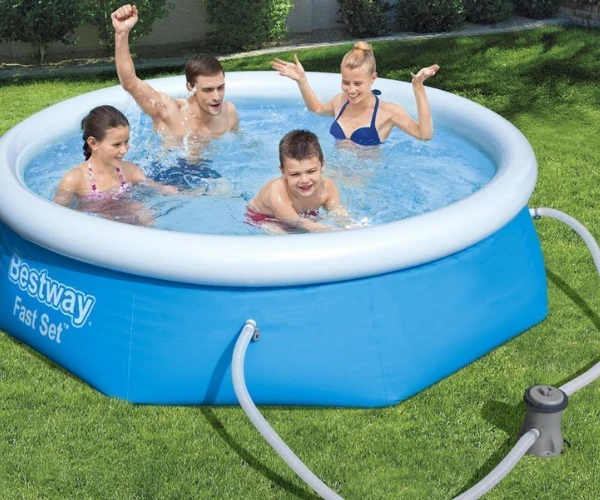 Täispuhutav välibassein 'Bestway' ø244x66cm kassettfilterpumbaga, sinine (4)