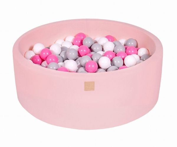 Pallimeri ümmargune Meow 90/30cm + 200 palli (roosa-õrnroosa mix)