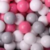 Pallimeri ümmargune Meow 90/30cm + 200 palli (tumehall-roosa mix)