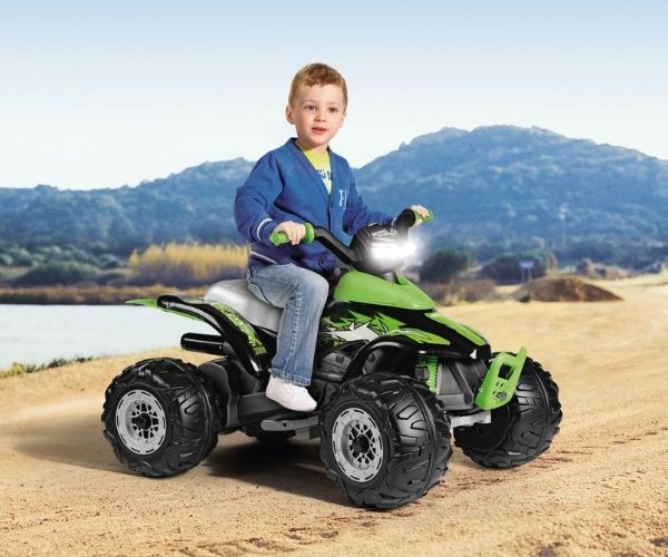 Laste ATV akuga 2x165W PEG PEREGO® Corral T-Rex, roheline