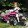 Laste ATV akuga 2x165W PEG PEREGO® Corral T-Rex, roosa