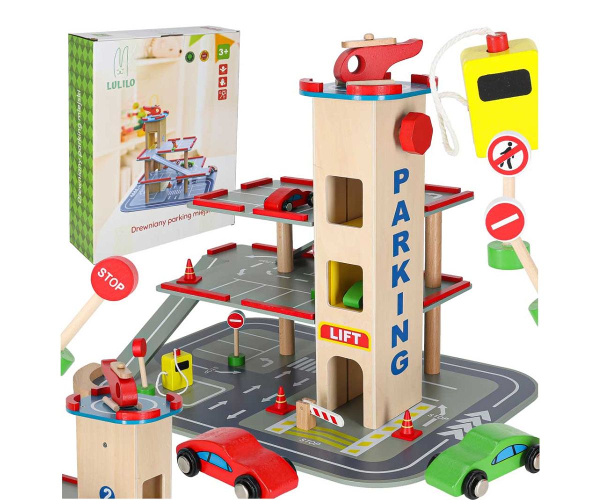 Puidust parkimismaja Benino LULILO – kahe korrusega linnagaraaž