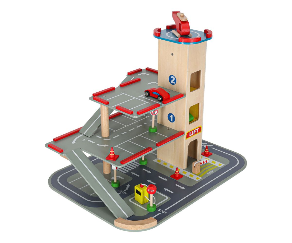 Puidust parkimismaja Benino LULILO – kahe korrusega linnagaraaž