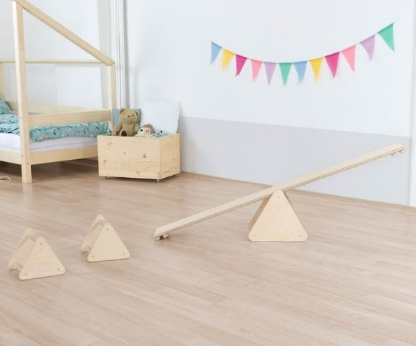 Benlemi Montessori tasakaalukiik 'Triangles', naturaalne