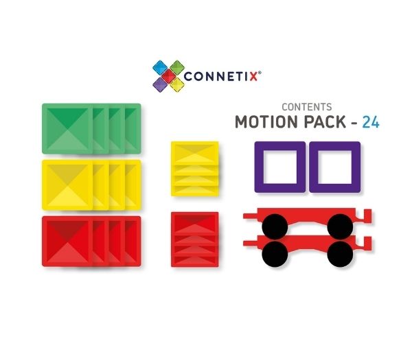 Connetix magnetklotsid 24-osaline Rainbow Motion Auto (Laiendus)