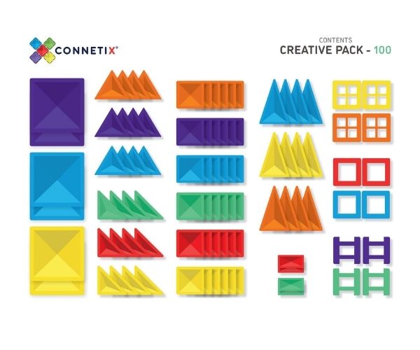 Hitt! Connetix magnetklotsid 100-osaline Rainbow Creative Pack