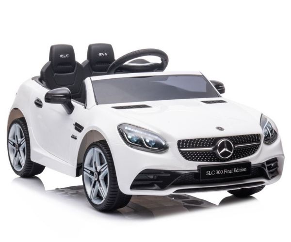 Laste elektriauto Mercedes SLC300 2×45W valge, puldiga (2-kohaline)