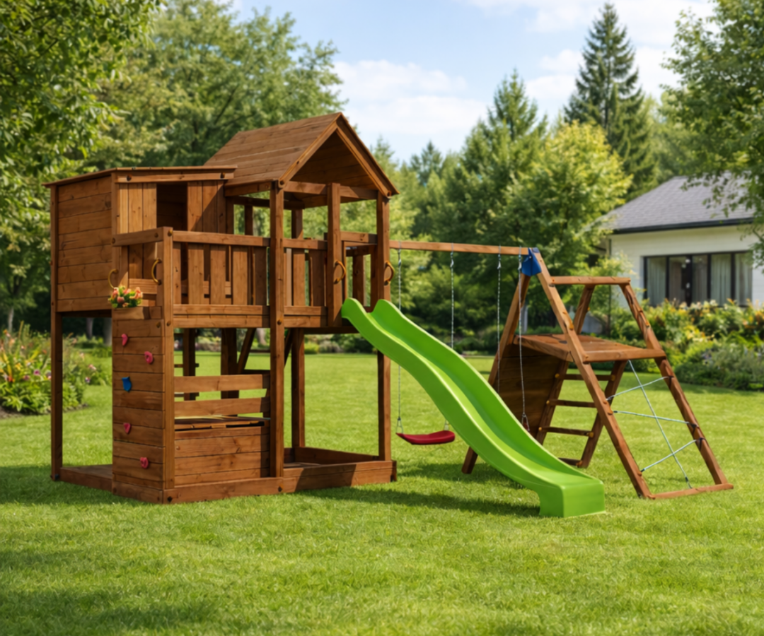 Mänguväljak Palazzo + ronimismoodul Challenger (immutatud) koduhoovis