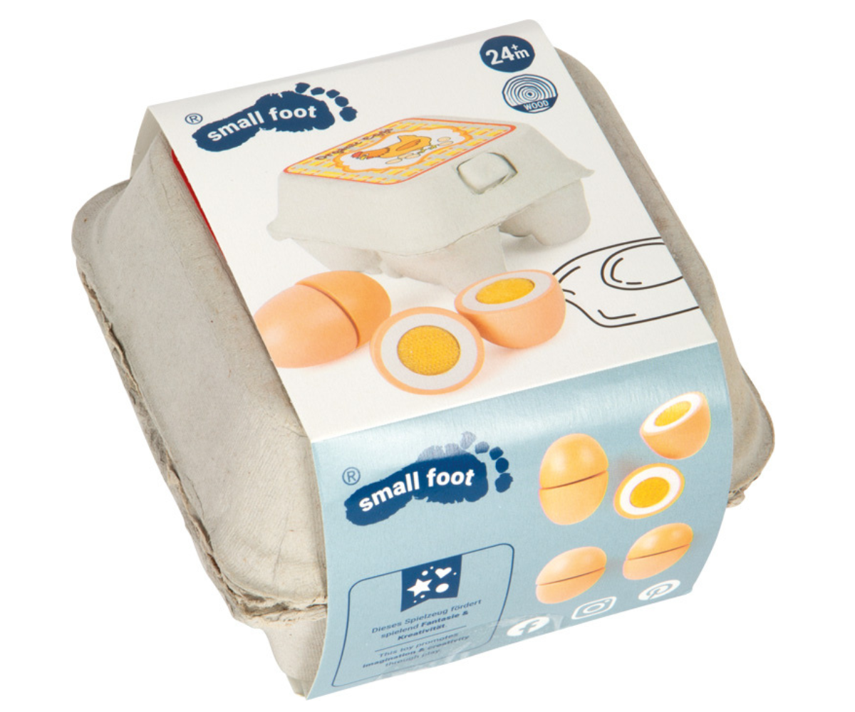 Puidust munad karbis Small foot mänguköögi jaoks