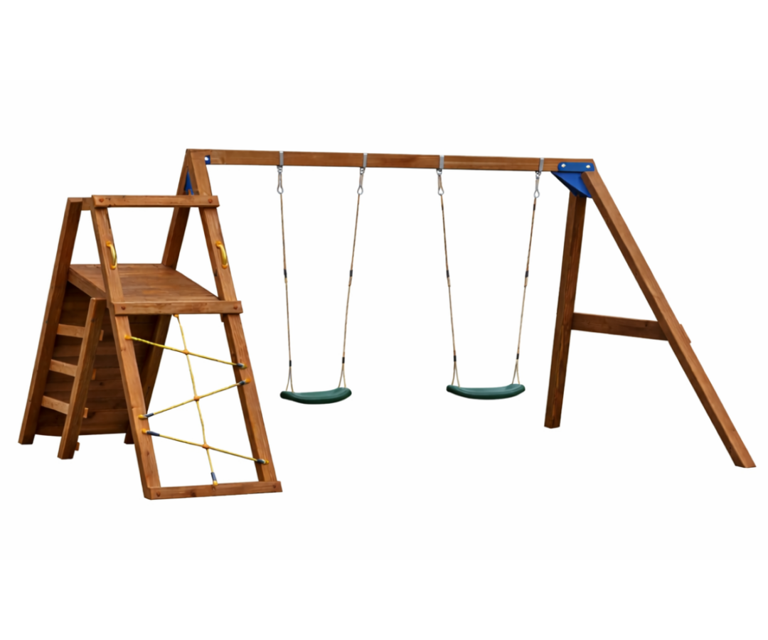 Mänguväljak Challenger + kiigemoodul Swing 270cm (immutatud) kiigeistmed