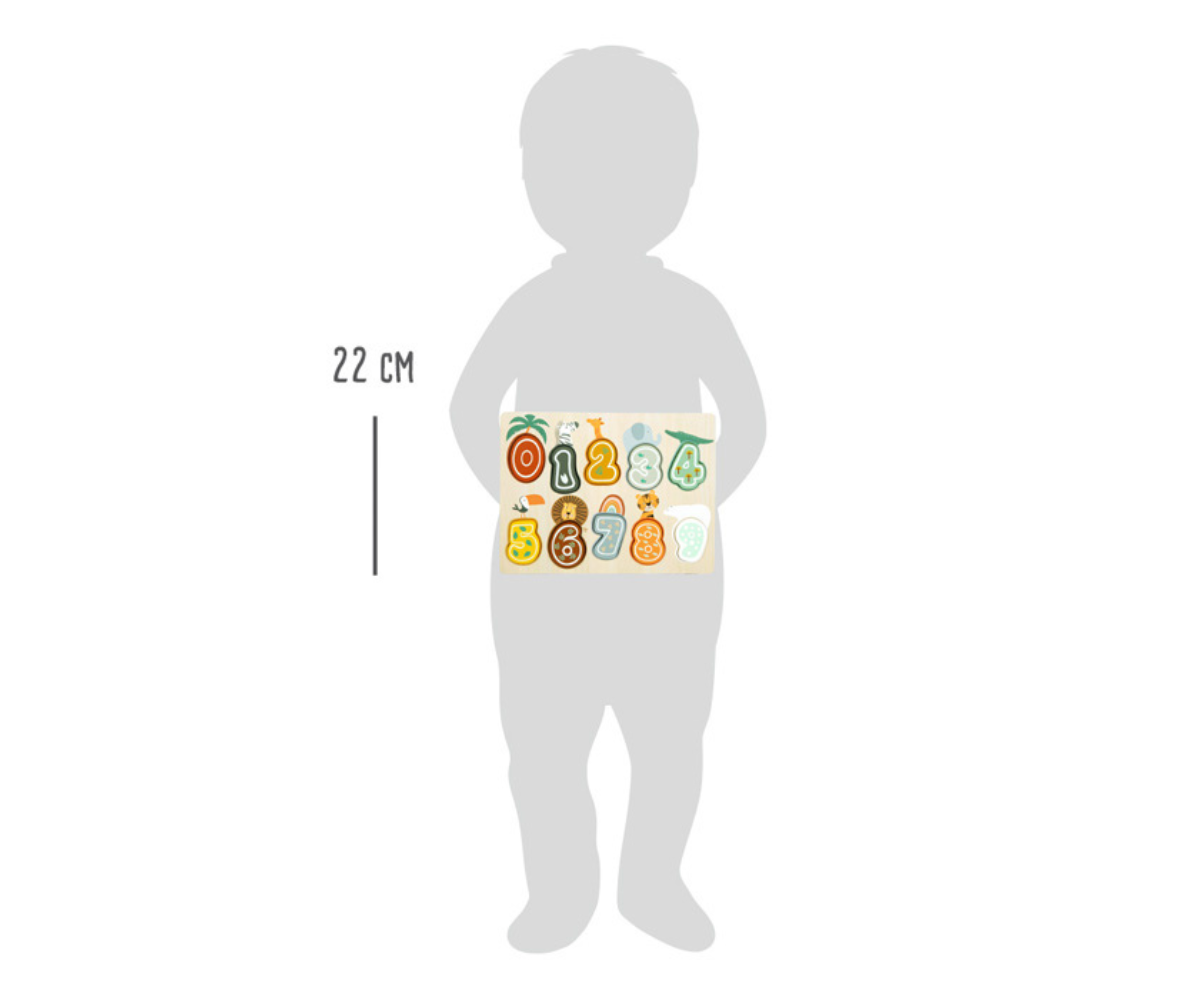 Small foot Safari numbripusle lapsele numbrite ja ingliskeelsete sõnade õppimiseks