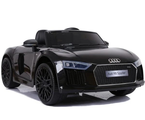 Laste elektriauto Audi R8 Spyder 2x45W must, puldiga, 1-kohaline