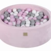 Pallimeri ümmargune heleroosa velvet Meow 90/30cm + 200 palli (roosa mix)
