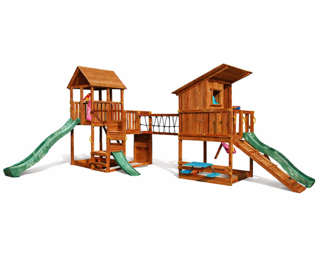 Mänguväljak Penthouse + Beach Hut + sild (immutatud) kahe torniga