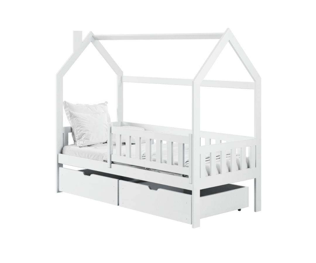 Majavoodi sahtlitega Natan 80x180cm valge (esipiire eemaldatav)