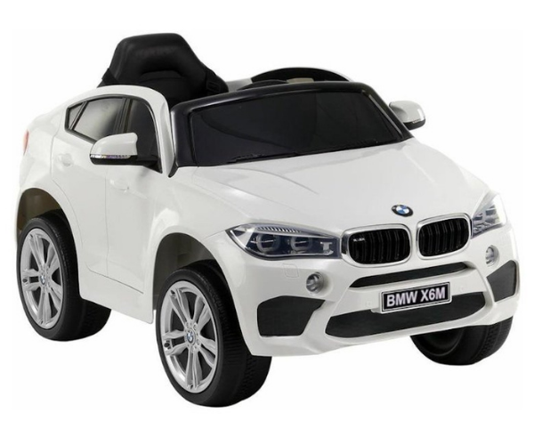 Laste elektriauto BMW X6M 2x45W valge, puldiga (1-kohaline)