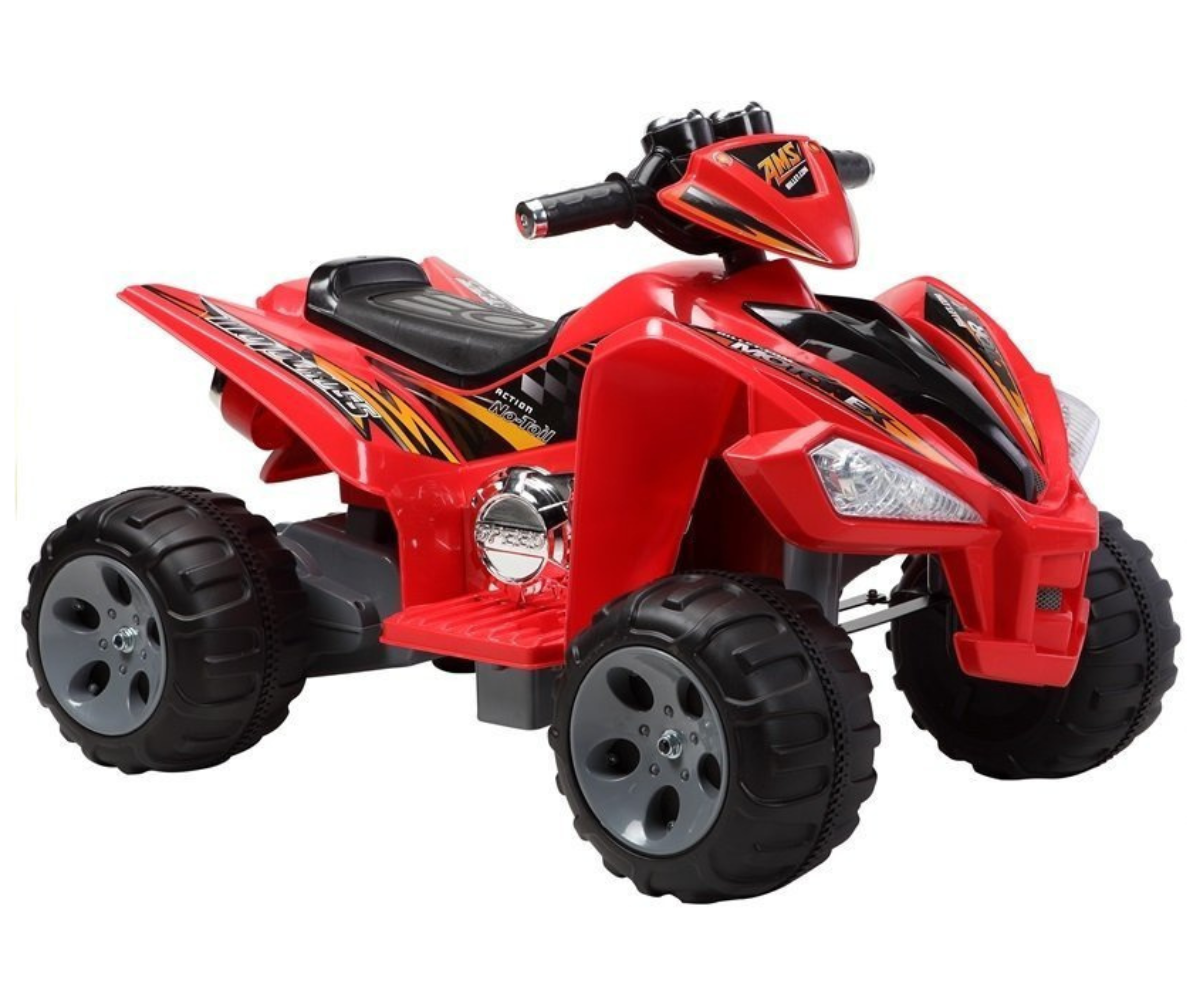 Punane laste elektriline ATV Medium Quad esivaates rohke detailiga