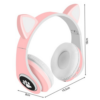 Laste juhtmevabad kõrvaklapid kassikõrvadega, roosa