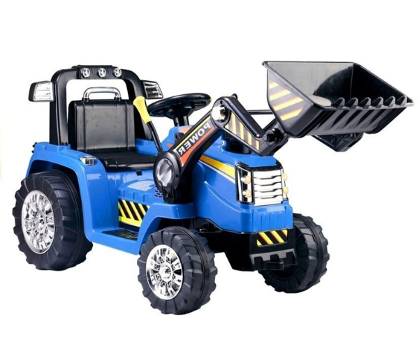 Laste elektriline traktor kopaga 2X45W, sinine